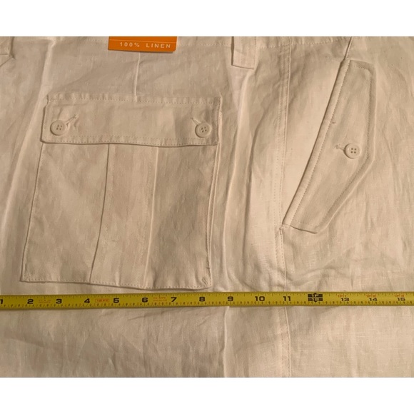 CARGO PANTS,MENS, NWT-INSERCH-COLLEZIONE UOMO, 100% LINEN, Style:P3414, Color WT - Picture 2 of 14